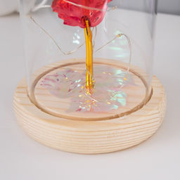 Фигурка светящаяся колба RISALUX Красный цветок, LED-ночник, от батареек 3ААА, 11?11?21.5 см  фото 6