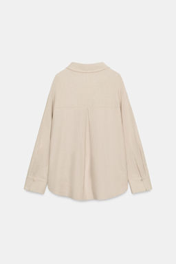 BLUSA ESTAMPADA RAYAS / Beige claro - Zara фото 9