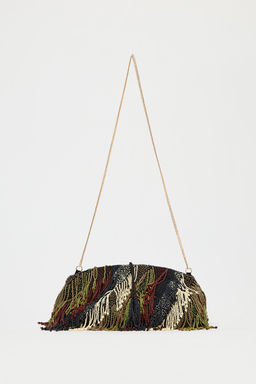 SEQUINNED CLUTCH BAG WITH FRINGING - Zara фото 2