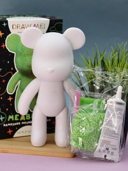 Алмазная мозаика на фигурке Draw Me! Green bear, (14*9.5*23 см)