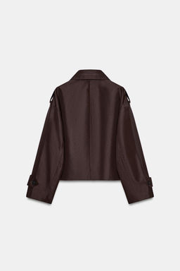 TRENCH CORTA CRUZADA / Marr?n - Zara фото 8