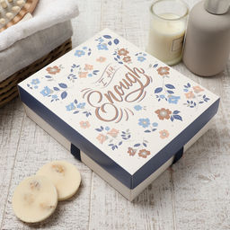 Салфетки махровые Этель. Голубые цветы, 5 шт., 30?30 см, хлопок 100%, бежевые/коричневые