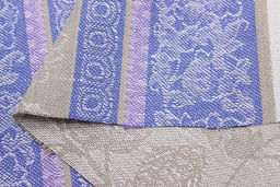 Холст полотенечный жаккард Летний цв.синий/сиреневый, ш.0.5м, лен-30%, хлопок-70%, 210гр/кв.м - Купава фото 4