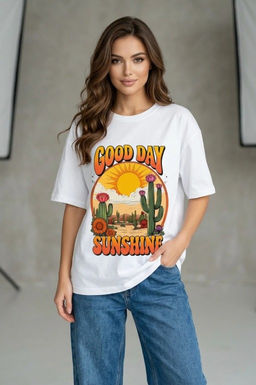 K13596 Футболка OVER SIZE (хлопок) БЕЛЫЙ_02