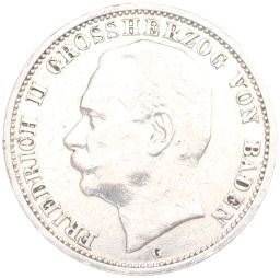 Монета 3 марки 1911 года G Германия (Баден)