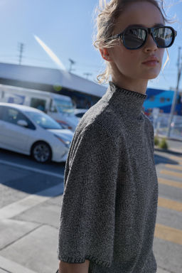 VESTIDO MIDI COMBINADO / Gris medio - Zara фото 2