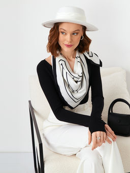 Большой, мягкий, тонкий и очень нежный двусторонний платок с рисунком. - Tantino фото 8