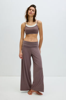 Pantal?n de yoga con cintura plegable