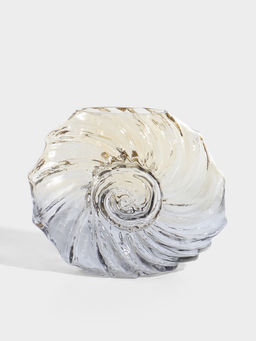 Ваза стекло настольная "Кеннет" ракушка, 20х24 см, коричнево-синий