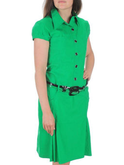9405 GREEN Платье женское (85% хлопок, 10% вискоза, 5% лайкра)
