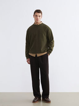 Bisiklet Yaka Erkek Sweatshirt