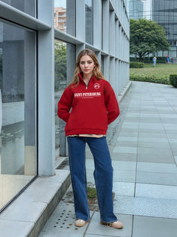 Толстовка женская с зип-воротником Saint Petersburg - Yollochka фото 12