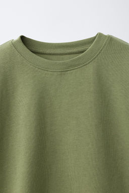 CAMISETA LISA HEAVY JERSEY / Khaki - Zara фото 3