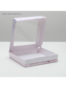 Цена за 5 шт. Кондитерская упаковка, коробка с ламинацией «Flowers», 20×20×4 см