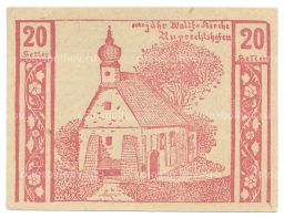 20 геллеров 1920 года Австрия  Нотгельд