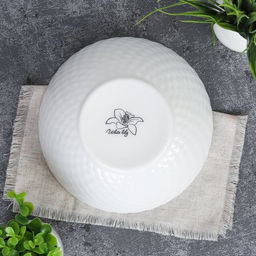 Набор суповых тарелок 4 штуки 600 мл 150 мм белый фактурный / WVW60Q (WHITE) / - Галеонтрейд фото 4