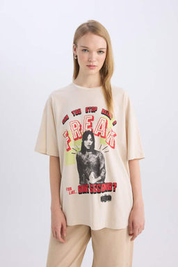 Cool Beetlejuice Oversize-футболка с широким кроем и круглым вырезом с короткими рукавами и принтом