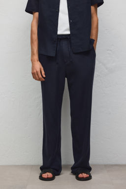 Pantal?n en mezcla de lino Relaxed Fit - H&m фото 6