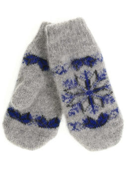 Варежки детские круговые "Снежинка и орнамент" 0518-3