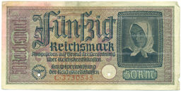 Банкнота 50 рейхсмарок 1940 года Германия (Для оккупированных территорий)