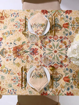 Набор кухонный «Этель» Floral pattern, скатерть 147×184 ±2 см с ГМВО, салфетки 40×40 см - 8 шт.