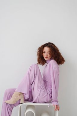 7389 Костюм трикотажный в стиле бохо лавандовый - Martichelli фото 9