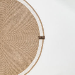 Коврик из джута круглый d-80 см с белым кантом - Уютности фото 3