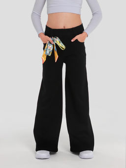 Джинсы-палаццо утеплённые для девочек