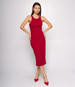 Платье #КТ2263 (1), бордовый