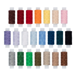 Швейные нитки (армированные) 35 ЛЛ 200 м КН АССОРТИ 22 шт в пластик. коробке