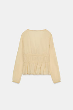 EMBROIDERED GAUZE SHIRT - Zara фото 5
