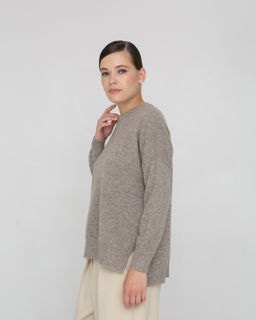 Джемпер из пуха яка 01127 серый