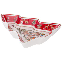 БЛЮДО LEFARD С НОВЫМ ГОДОМ! В ФОРМЕ ЕЛКИ 25Х21Х4 СМ КРАСНОЕ  фото 4