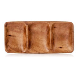 Блюдо сервировочное Walmer Organic, 23х11 см, цвет темное дерево  фото 2