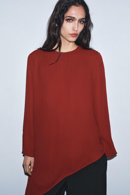 ZW COLLECTION ASYMMETRIC FLOWY TOP - Zara фото 2
