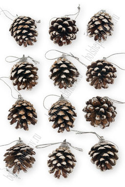 Новогодние украшения 4 см Шишки (12 шт) SF-3513, №1