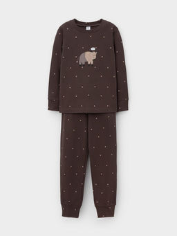 К 1621/темно-коричневый 0912 Н048 пижама дет