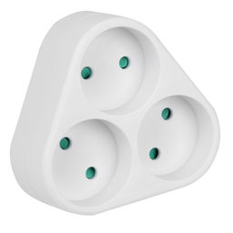S-ES3-16F WHITE Разветвитель сетевой, б/з. 3 гнезда. 16А, 3500Вт. Белый. ТМ Uniel