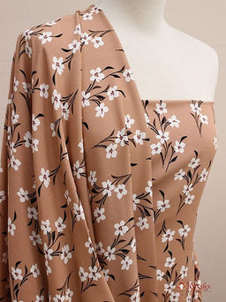 Плательная вискоза Летнее очарование цв.карамельно-розовый, ш.1.5м, вискоза-100%, 135гр/м.кв - Купава фото 4