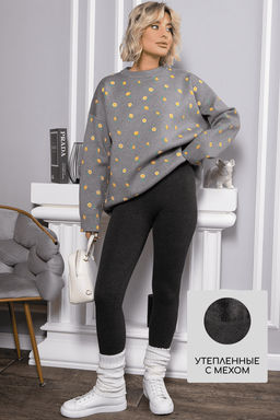 Лосины в рубчик утепленные