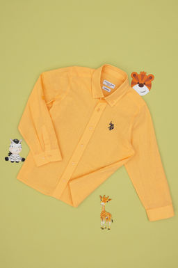 Erkek _ocuk Turuncu Uzun Kollu Basic G_mlek Sepette S_rpriz _ndirim