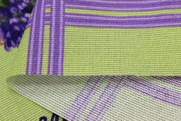 Рогожка Средиземноморский прованс на салатовом, ш.1.5м, хлопок-100%, 160гр/м.кв, раппорт 64см - Купава фото 4