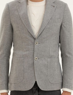 Серая зауженная кашемировая куртка - Cacharel фото 6