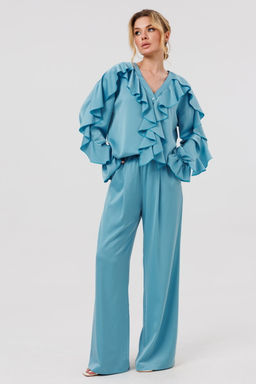 Блуза AmberA 1123 голубой  фото 5