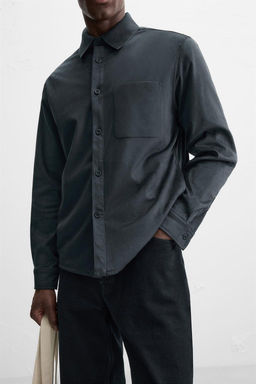 LIGHTWEIGHT FAUX SUEDE OVERSHIRT - Zara фото 14