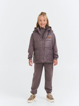 Джоггеры Темный шоколад утепленные 7+ - Bungly фото 7