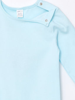 Bisiklet Yaka Uzun Kollu Bask?l? K?z Bebek Tulum - Waikiki фото 3