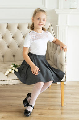 Джемпер детский белый Д-252 (122-128, 64)