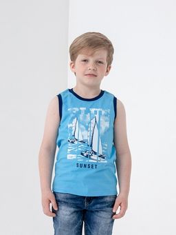 CRB wear/CSKB 63094-43-315 Майка для мальчика,голубой/Ex.Cherubino