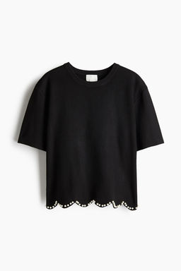 Top de punto con cuentas decorativas - H&m фото 3
